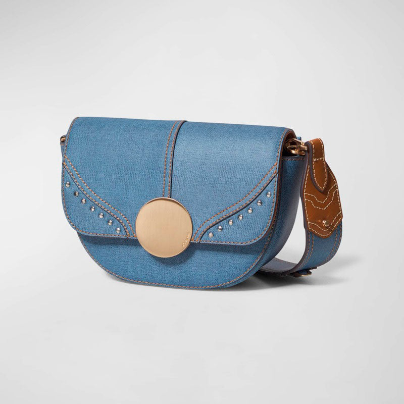 Bolsa Crossbody Lottie Denim Saddle - Mercado de Luxo - O Maior E-Commerce de Bens, Produtos e Serviços de Luxo do Brasil.