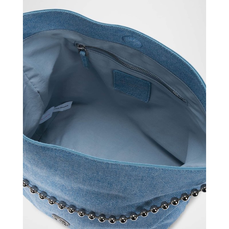 Bolsa Bucket Ball Chain Denim-Print