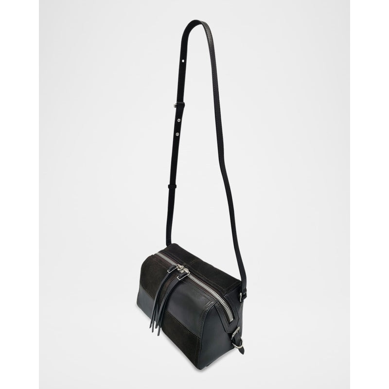 Bolsa Crossbody Diner Medium Patchwork Suede