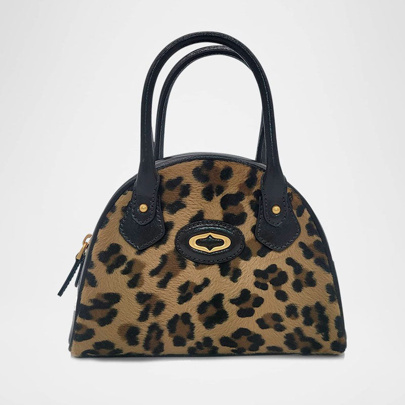 Bolsa Handle Bestie Small Leopard Faux Hair  - Mercado de Luxo - O Maior E-Commerce de Bens, Produtos e Serviços de Luxo do Brasil.