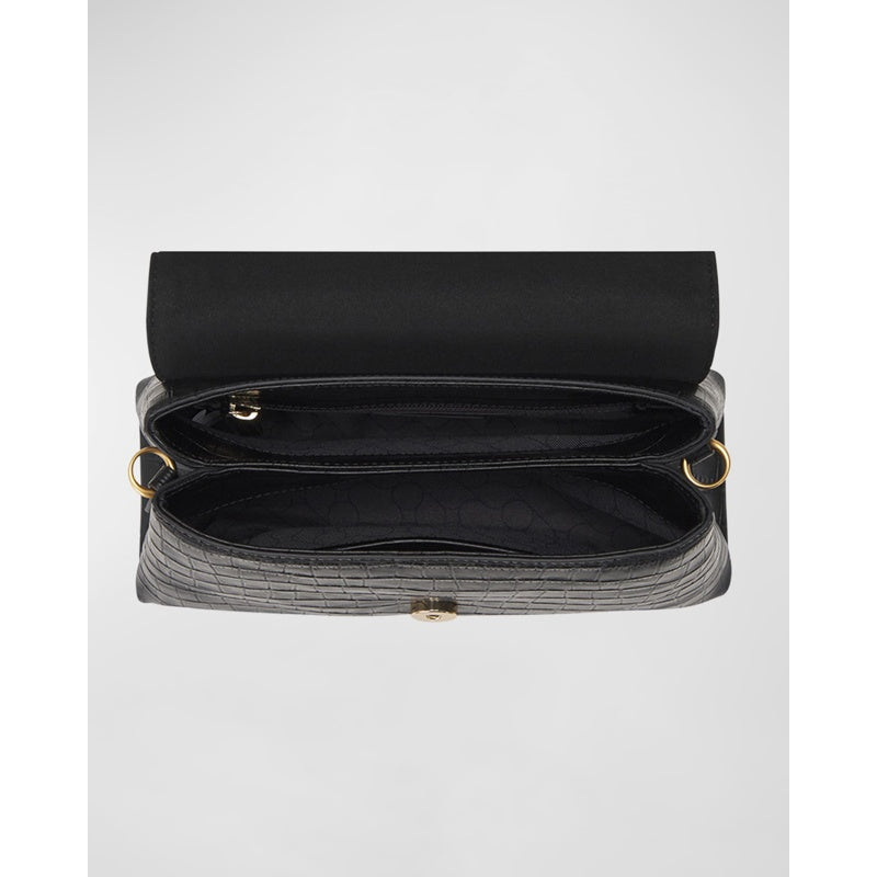 Bolsa Crossbody Lottie Flap Croc-Embossed