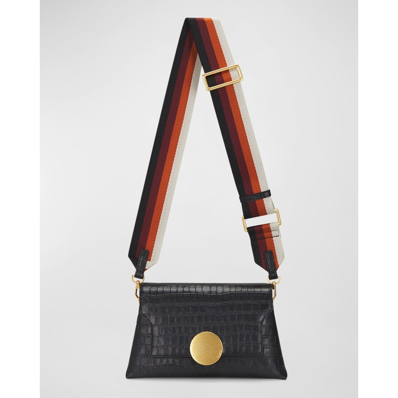 Bolsa Crossbody Lottie Flap Croc-Embossed