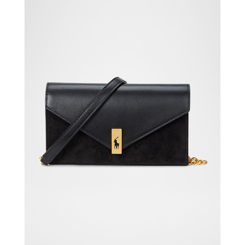 Bolsa Crossbody Polo ID Suede-Leather Chain &