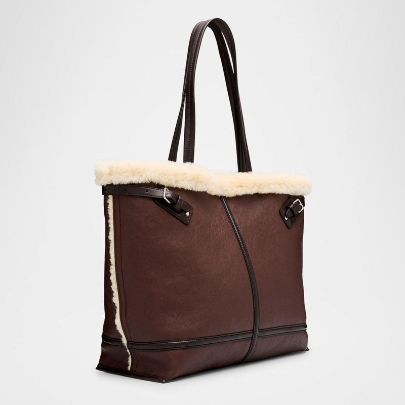Bolsa Shopper Days Buckle Sheep Fur - Mercado de Luxo - O Maior E-Commerce de Bens, Produtos e Serviços de Luxo do Brasil.