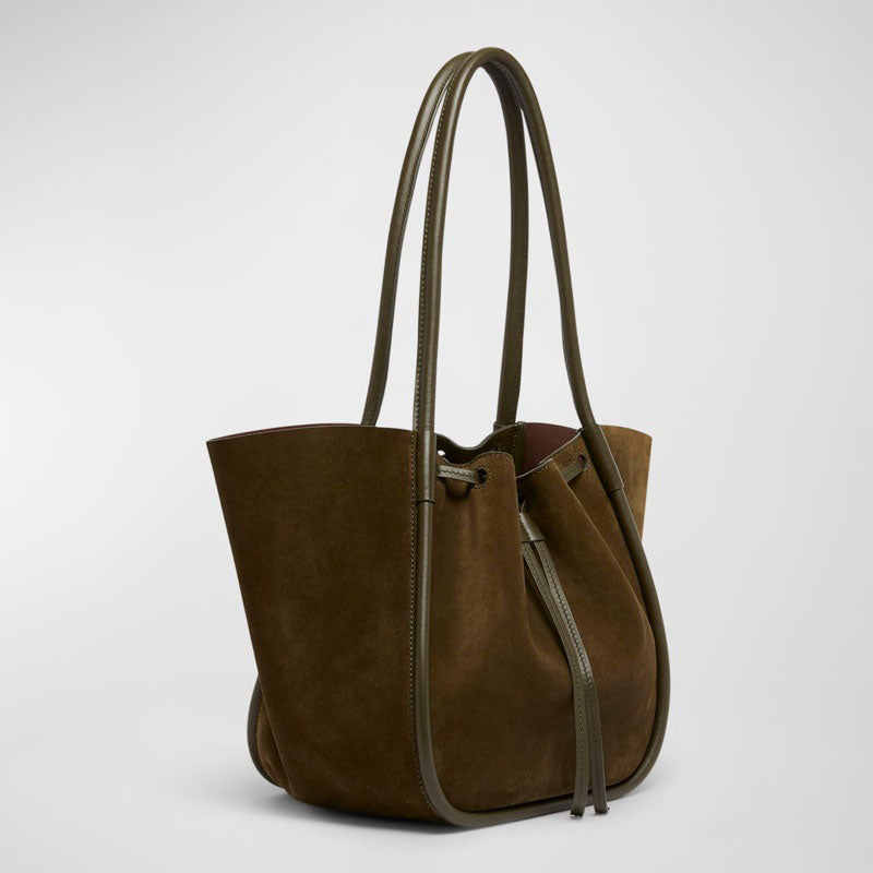 Bolsa Shopper Large Drawstring Suede - Mercado de Luxo - O Maior E-Commerce de Bens, Produtos e Serviços de Luxo do Brasil.