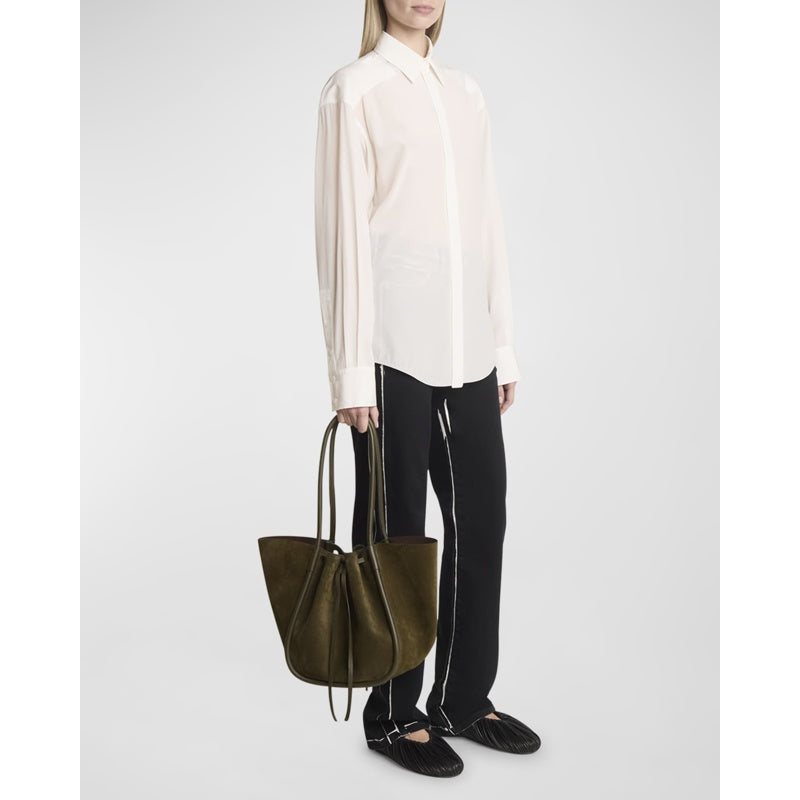 Bolsa Shopper Large Drawstring Suede