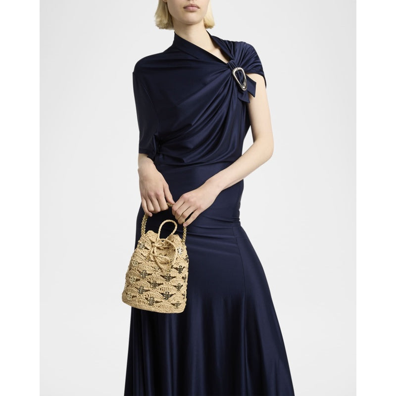 Bolsa Shoulder Sac a Main Disc-Link Raffia