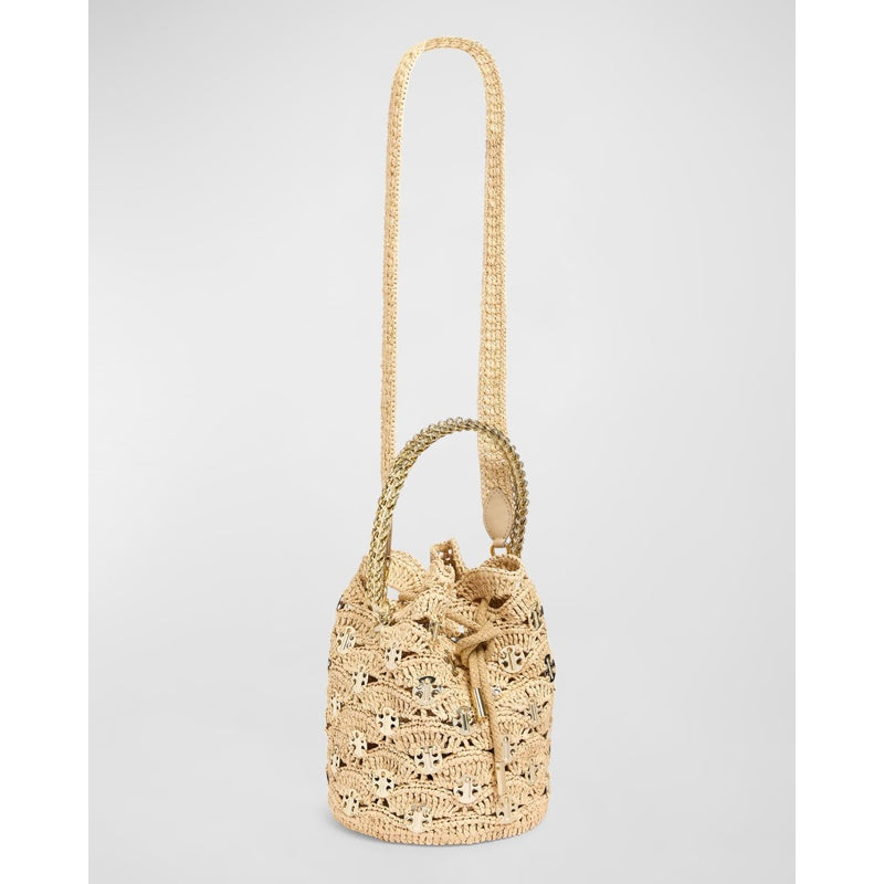 Bolsa Shoulder Sac a Main Disc-Link Raffia