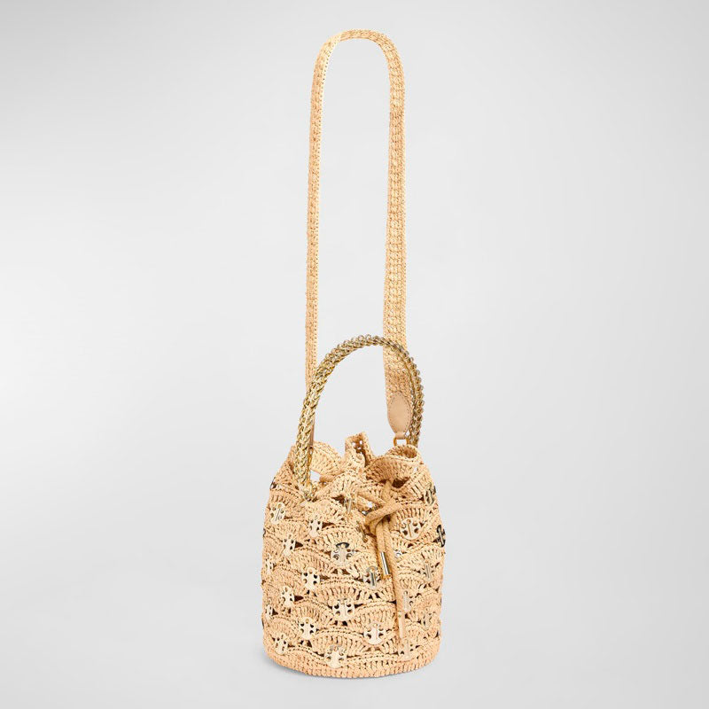 Bolsa Bucket Sac a Main Disc-Link Raffia - Mercado de Luxo - O Maior E-Commerce de Bens, Produtos e Serviços de Luxo do Brasil.