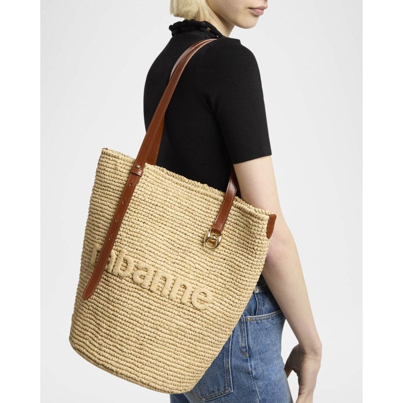 Bolsa Shopper Cabas Logo Raffia