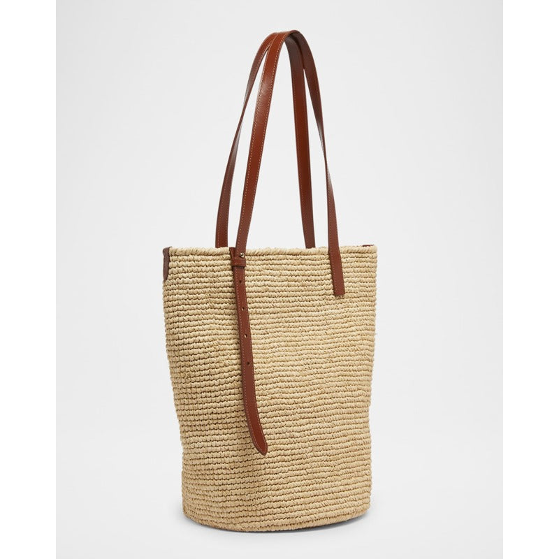 Bolsa Shopper Cabas Logo Raffia