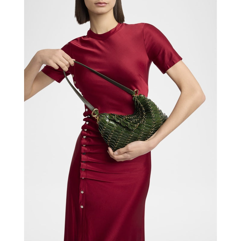 Bolsa Shoulder Sac a Main Disc Croc-Embossed