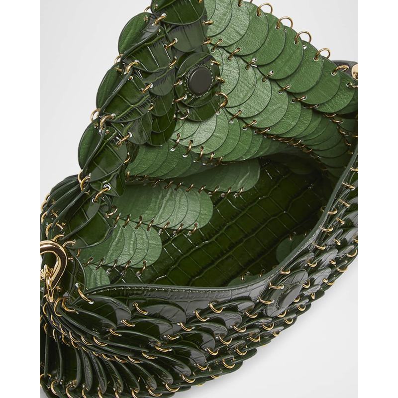 Bolsa Shoulder Sac a Main Disc Croc-Embossed
