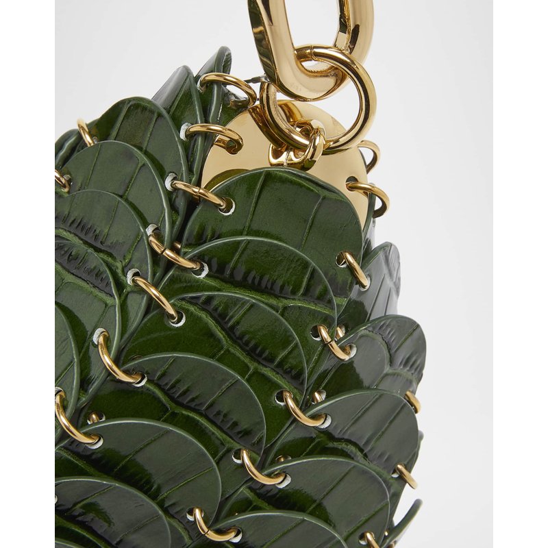 Bolsa Shoulder Sac a Main Disc Croc-Embossed