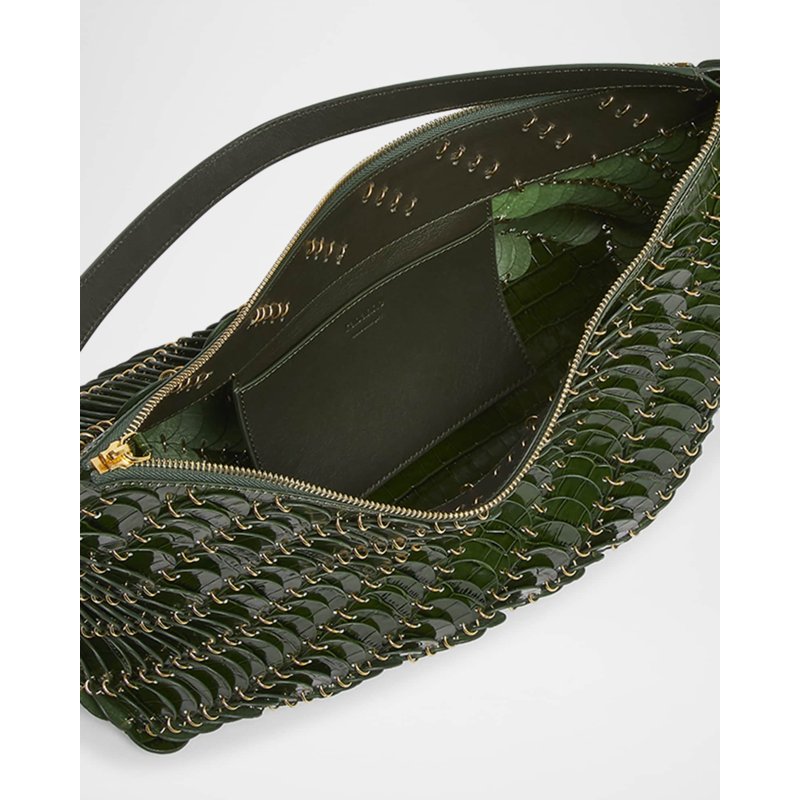 Bolsa Shoulder Sac a Main Disc Croc-Embossed