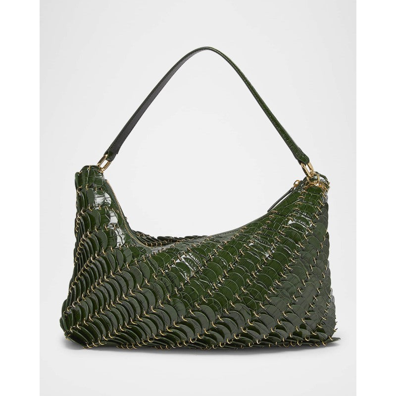 Bolsa Shoulder Sac a Main Disc Croc-Embossed