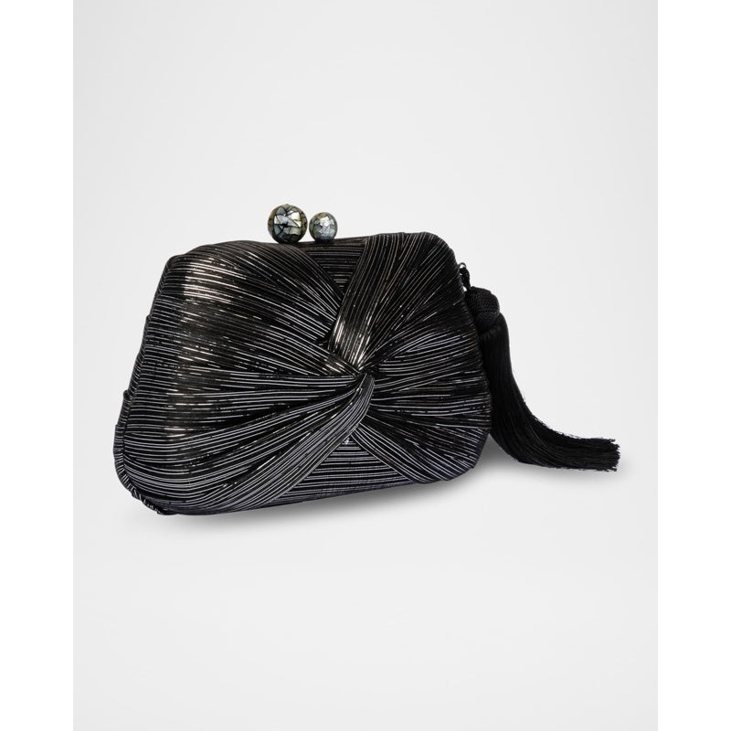 Bolsa Clutch Rosie Twisted Metallic Straw