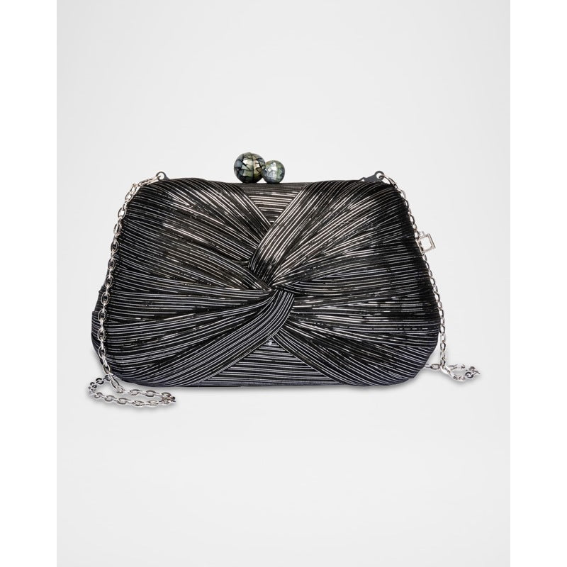 Bolsa Clutch Rosie Twisted Metallic Straw