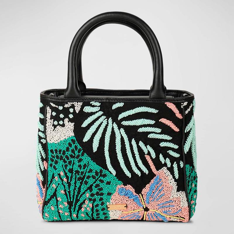 Bolsa Shopper Tasha Small Floral Beaded - Mercado de Luxo - O Maior E-Commerce de Bens, Produtos e Serviços de Luxo do Brasil.