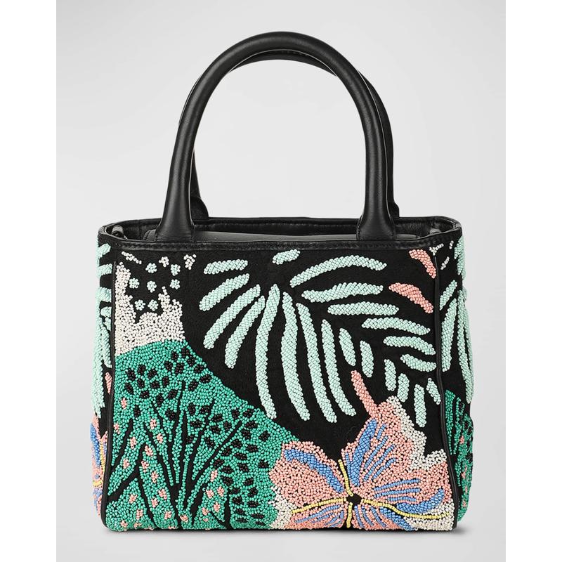 Bolsa Shopper Tasha Small Floral Beaded