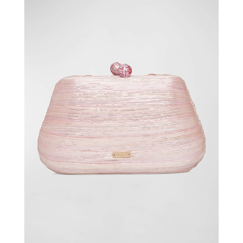 Bolsa Clutch Rosie Draped Tasesel Straw
