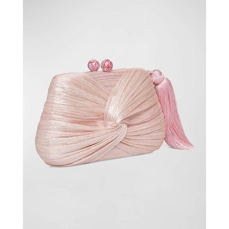 Bolsa Clutch Rosie Draped Tasesel Straw