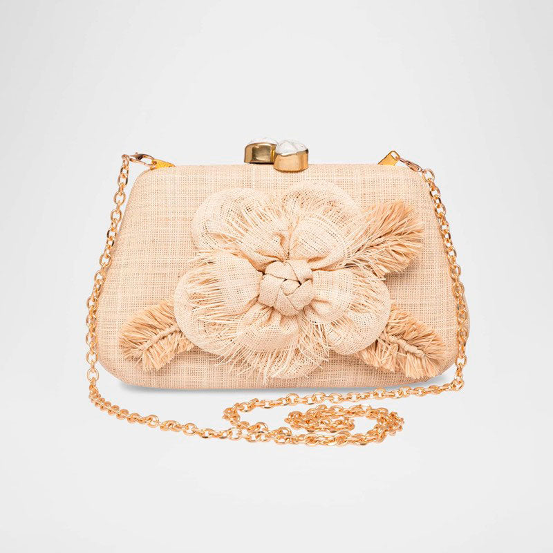 Bolsa Clutch Rosie Flower Straw - Mercado de Luxo - O Maior E-Commerce de Bens, Produtos e Serviços de Luxo do Brasil.