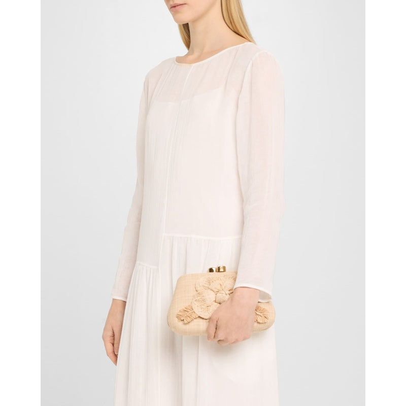 Bolsa Clutch Rosie Flower Straw