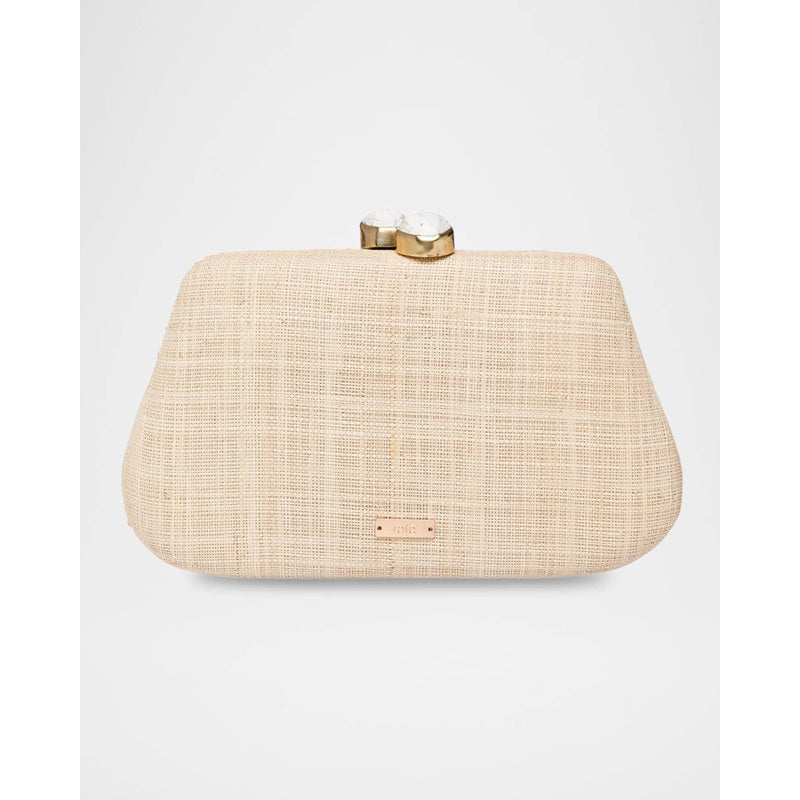 Bolsa Clutch Rosie Flower Straw