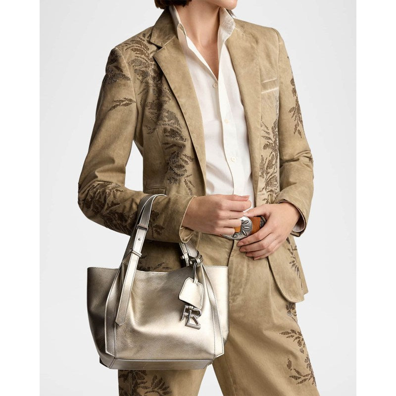 Bolsa Shopper RL 888 Small Metallic Calfskin