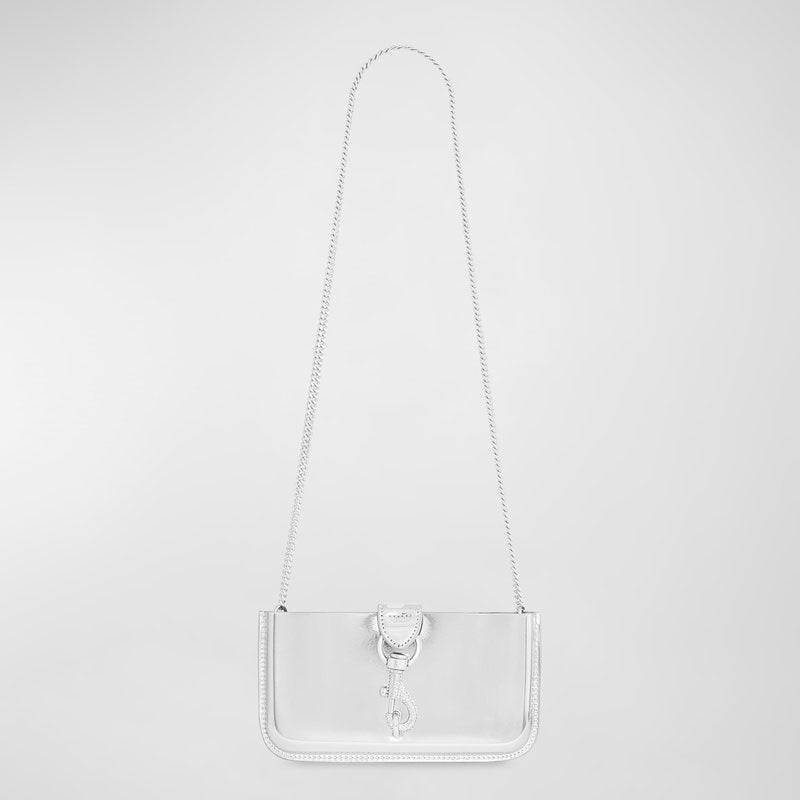 Bolsa Crossbody Phone Metallic Faux-Leather Chain - Mercado de Luxo - O Maior E-Commerce de Bens, Produtos e Serviços de Luxo do Brasil.
