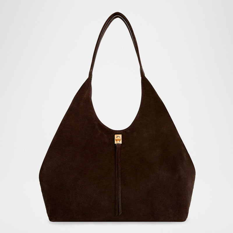Bolsa Shoulder Darren Signature Suede - Mercado de Luxo - O Maior E-Commerce de Bens, Produtos e Serviços de Luxo do Brasil.