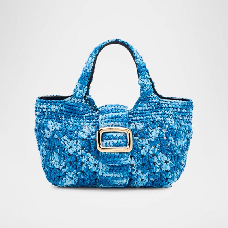 Bolsa Shopper Grand Viv Choc Crochet Raffia  - Mercado de Luxo - O Maior E-Commerce de Bens, Produtos e Serviços de Luxo do Brasil.