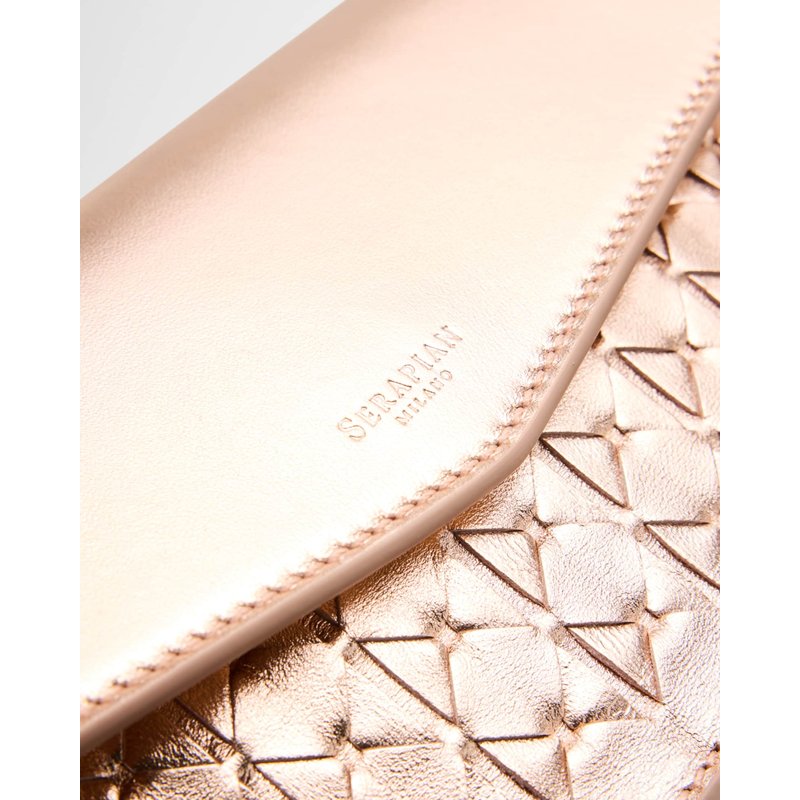 Bolsa Crossbody Mosaic Metallic Pochette on Chain