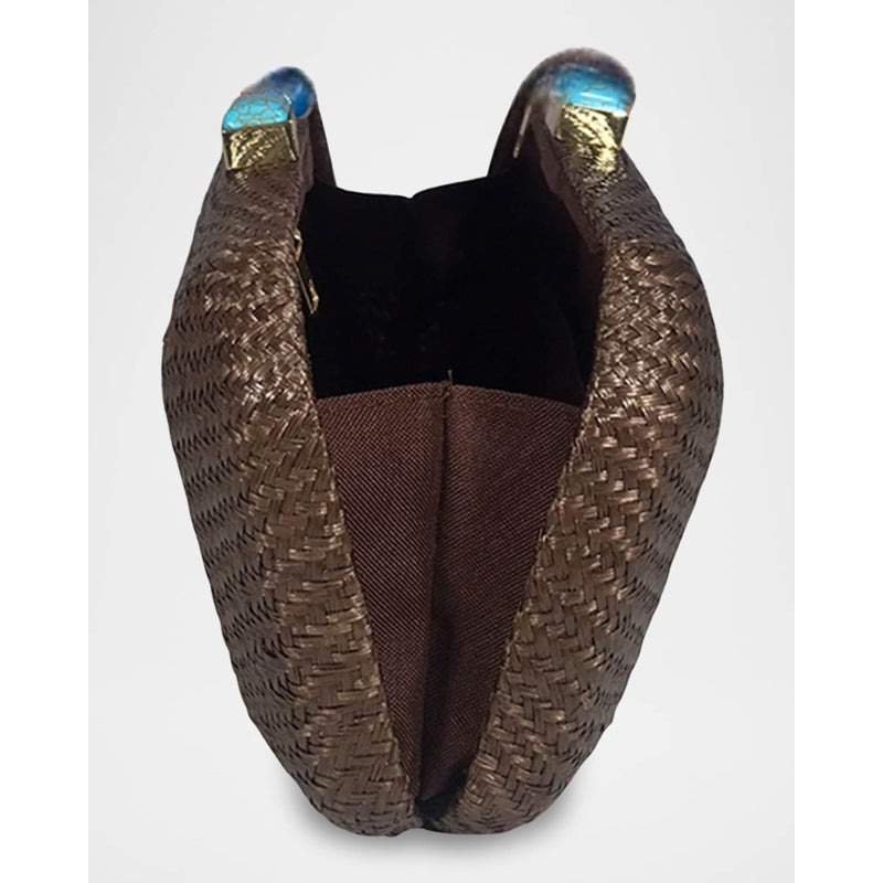 Bolsa Clutch Leticia Bun Straw