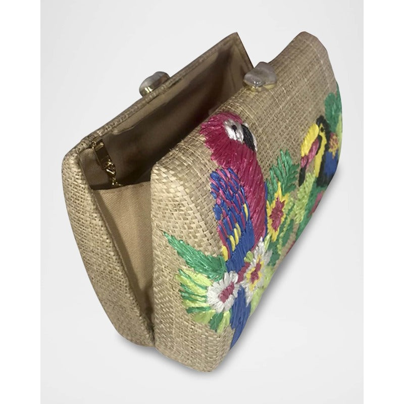 Bolsa Shoulder Candice Tropical Straw