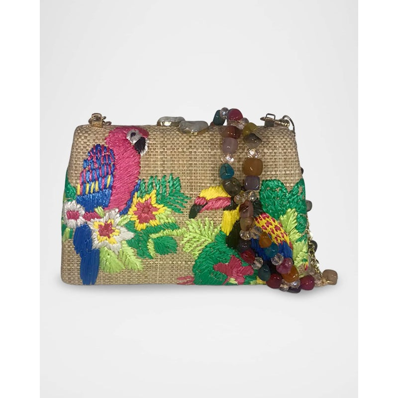 Bolsa Shoulder Candice Tropical Straw