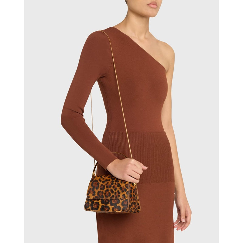 Bolsa Handle Aria Mini Leopard Calf Hair