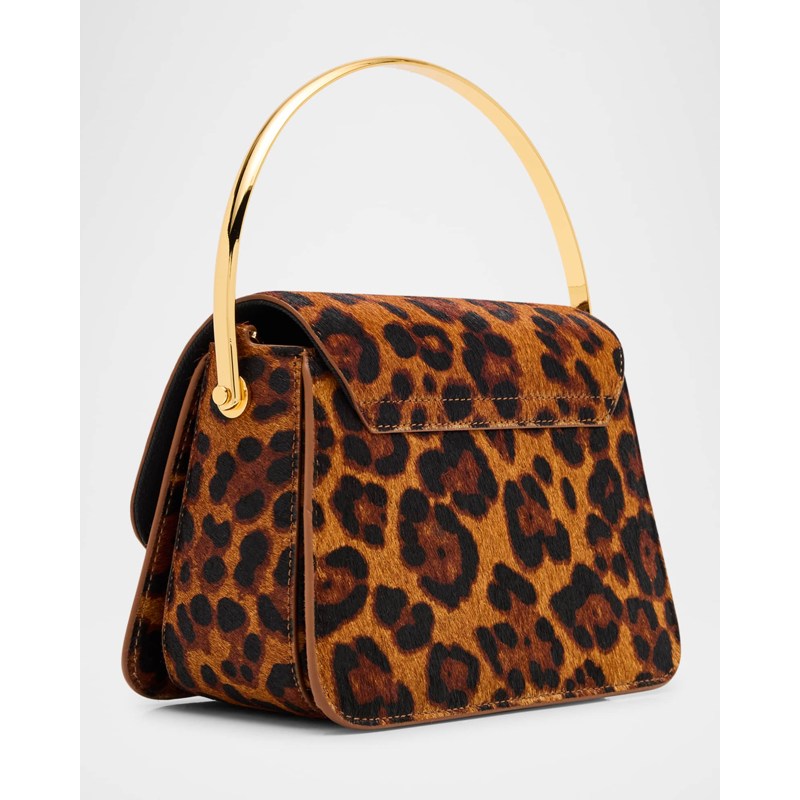 Bolsa Handle Aria Mini Leopard Calf Hair