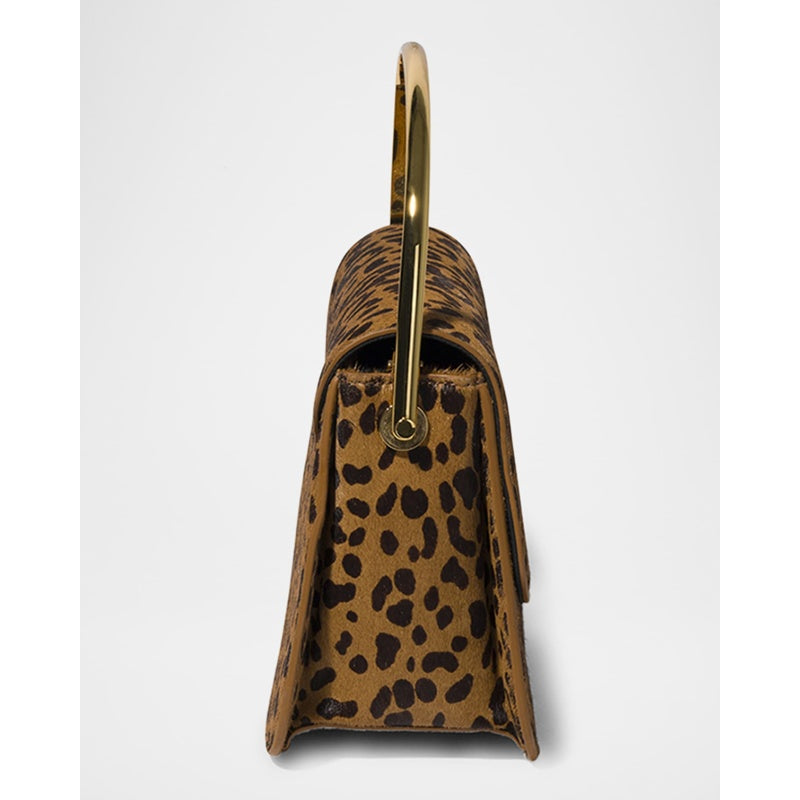 Bolsa Handle Aria Mini Leopard Calf Hair