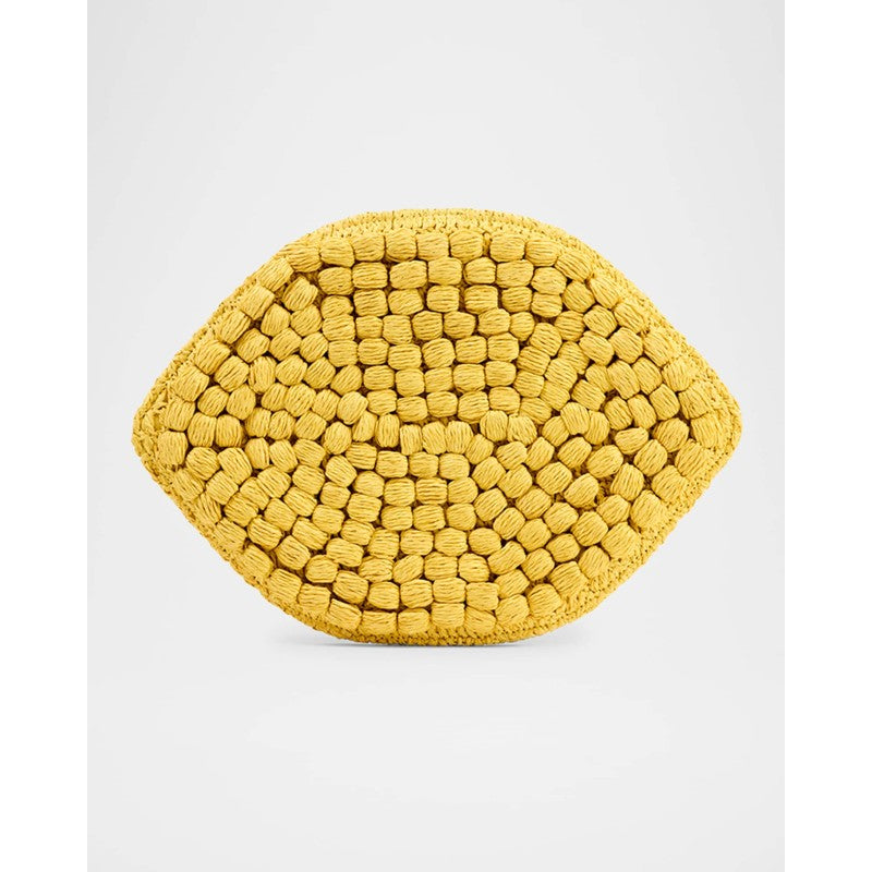 Bolsa Clutch Lemon Flat Raffia