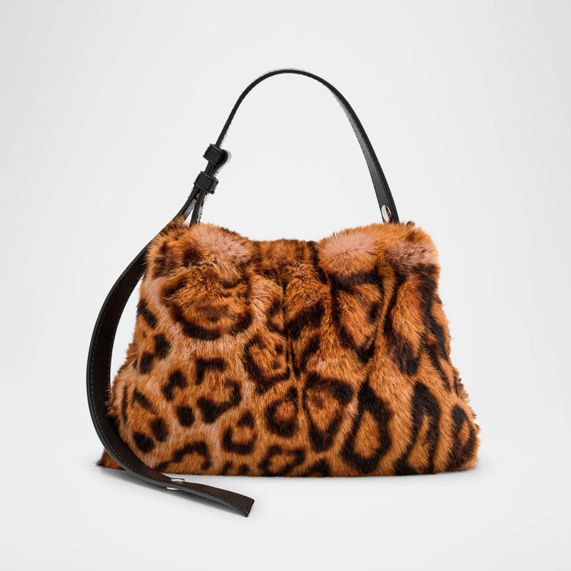 Bolsa Shoulder Puffin Mini Cheetah Faux Fur - Mercado de Luxo - O Maior E-Commerce de Bens, Produtos e Serviços de Luxo do Brasil.