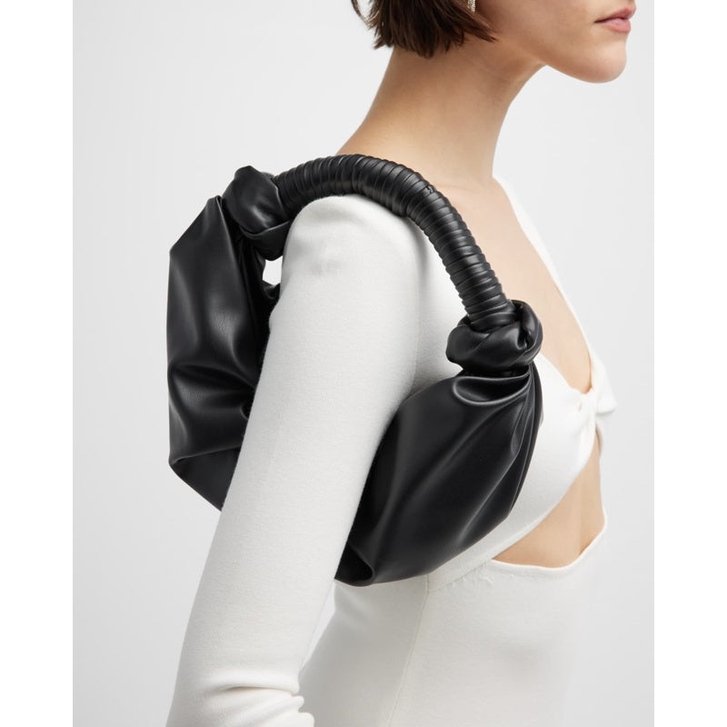 Bolsa Shoulder Lopsy Ruched Faux-Leather