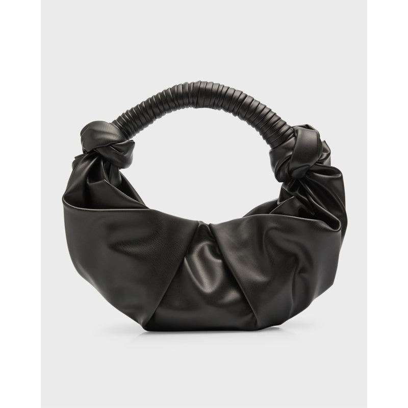 Bolsa Shoulder Lopsy Ruched Faux-Leather