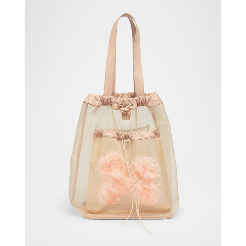 Bolsa Shopper Sheer Stuffed Carnation Pocket
