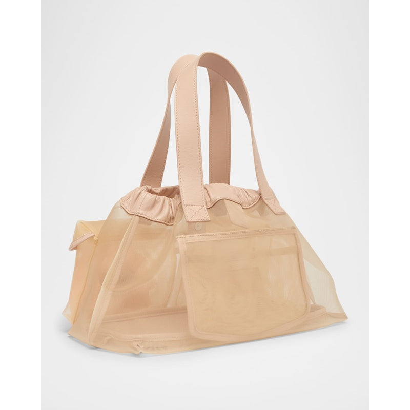 Bolsa Shopper Mini Sheer Stuffed Carnation Drawstring