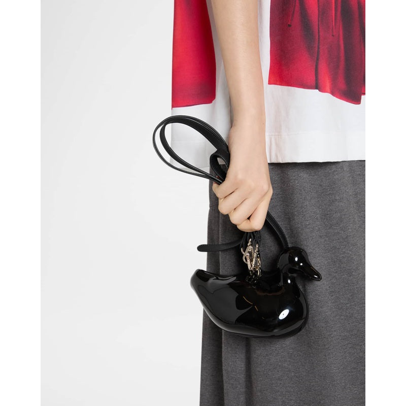Bolsa Handle Duck Patent Wristlet