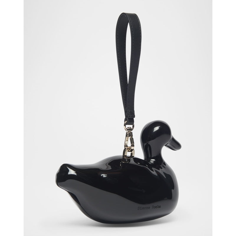 Bolsa Handle Duck Patent Wristlet