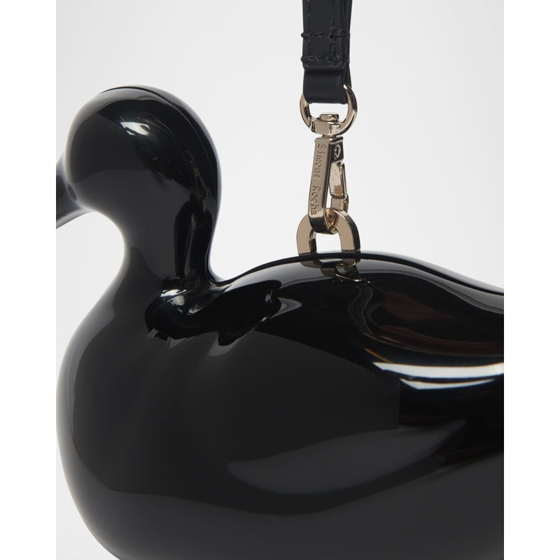 Bolsa Handle Duck Patent Wristlet