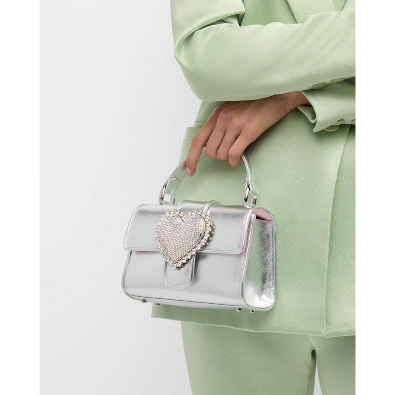 Bolsa Handle Amora Heart Metallic